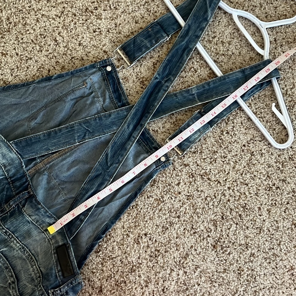 harmony and havoc distressed light wash denim overalls - Picture 16 of 16